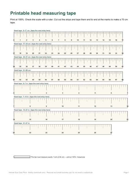 Preview of the first page of Measuring tape (PDF)